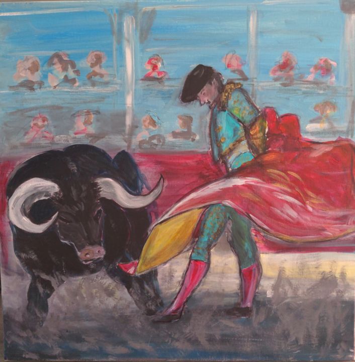 Pittura intitolato "Corrida" da Claire Ferrari (klrferr), Opera d'arte originale, Acrilico