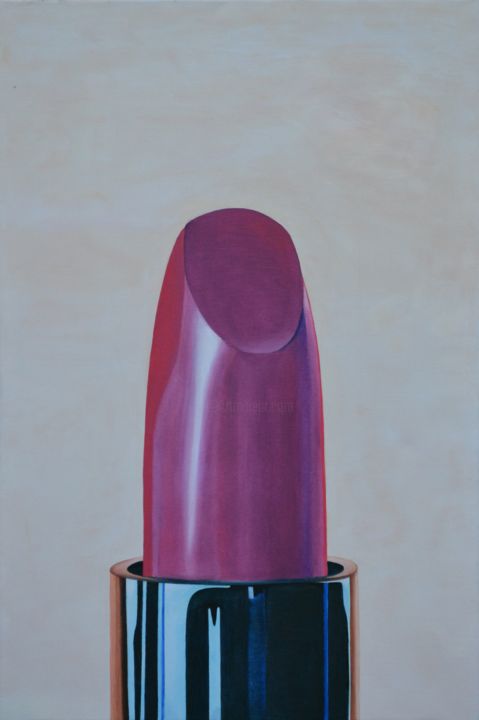 Painting titled "Lipstick" by Kris Nijs, Original Artwork, Oil