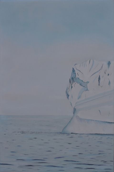 Painting titled "Iceberg" by Kris Nijs, Original Artwork, Oil