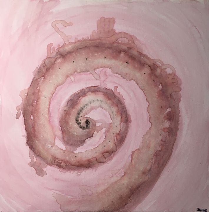 Pintura intitulada "La Spirale" por Cosette Baeriswyl, Obras de arte originais, Acrílico