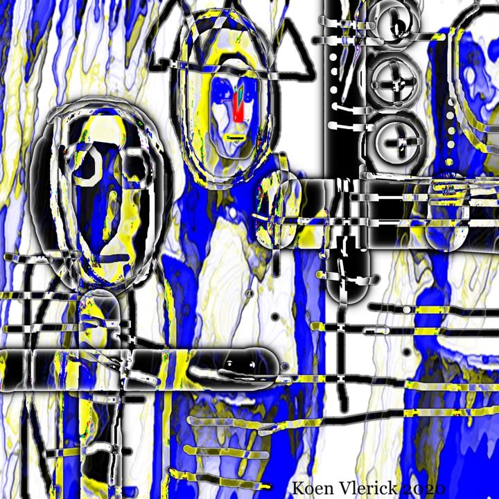 Arte digital titulada "3 SISTERS FROM SCHE…" por Koen Vlerick, Obra de arte original, Trabajo Digital 2D