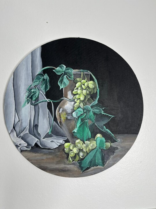 Pintura titulada "La vigne" por Koffin’S Bryan Houessou, Obra de arte original, Acrílico Montado en Otro panel rígido