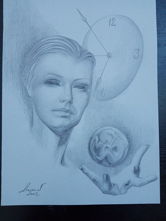 Dibujo titulada "s2" por Zoran Kostic, Obra de arte original, Grafito