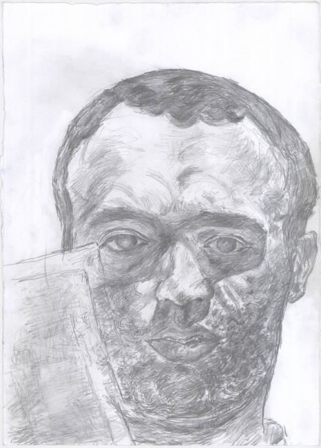 Drawing titled "self portrait" by Petar Kosic, Original Artwork, Other