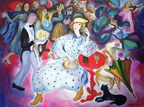 Painting titled "Parisienne" by Kostenko Luba, Original Artwork