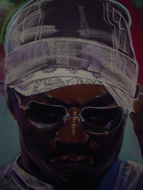 绘画 标题为“Rapper's DE-LITE” 由Kraig Blue, 原创艺术品, 油