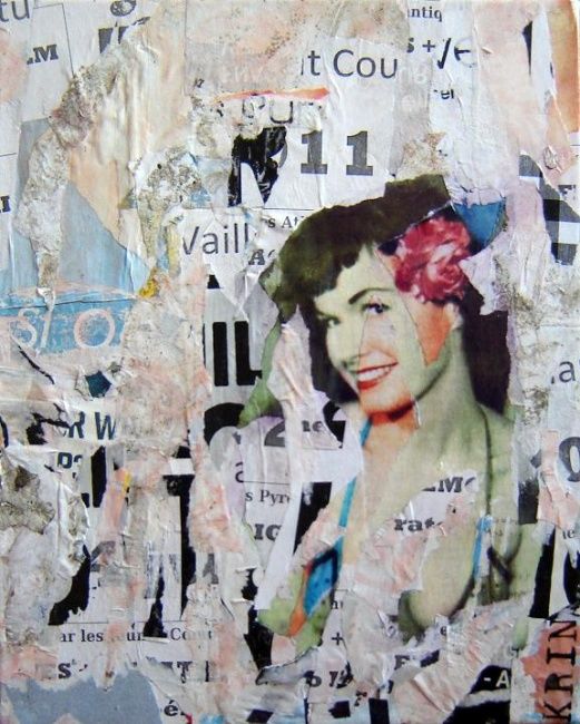 Pintura titulada "Bettie Page" por K.Rin, Obra de arte original, Otro