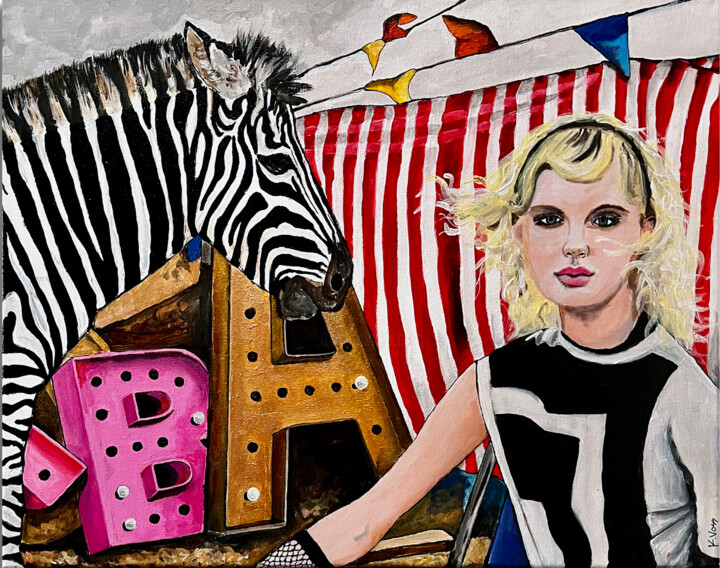 Peinture intitulée "Circus Beauty" par Kristin Voss, Œuvre d'art originale, Acrylique