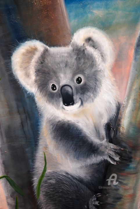 Koala Bear, Painting by Krystian Kaplon
