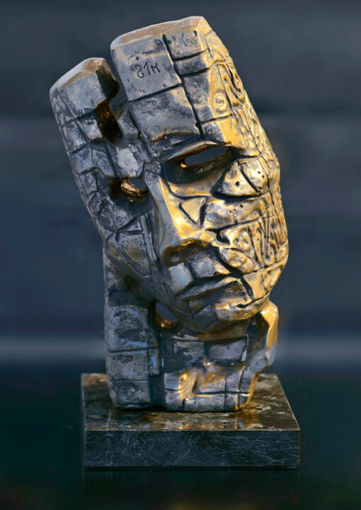 Sculpture titled "Malum Regem" by Krzysztof Plonka, Original Artwork, Resin