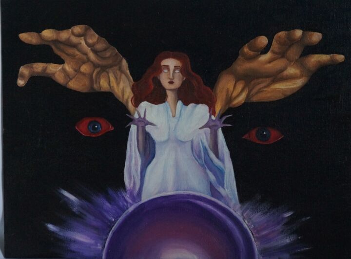 Painting titled "Clairvoyance" by Ksenia Shafalyuk, Original Artwork, Oil