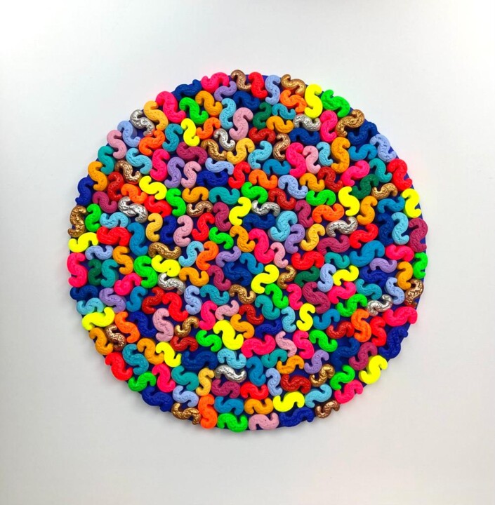 Sculpture titled ""Wonderland II"" by Laetitia De Meyer (LDM), Original Artwork, Plastic Mounted on Other rigid panel