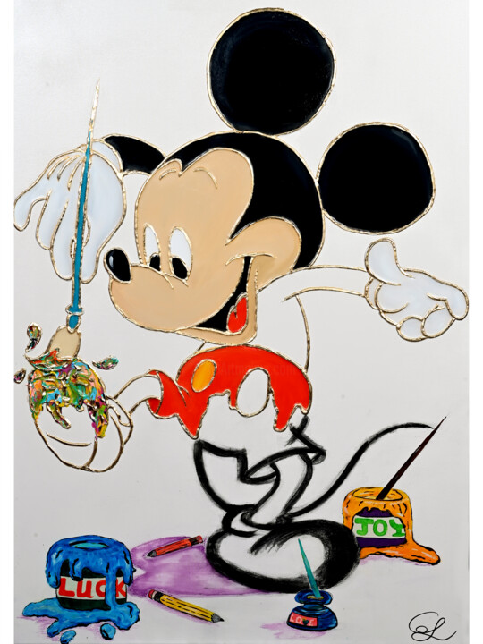 Painting titled "Mickey" by Lana Graule, Original Artwork, Acrylic