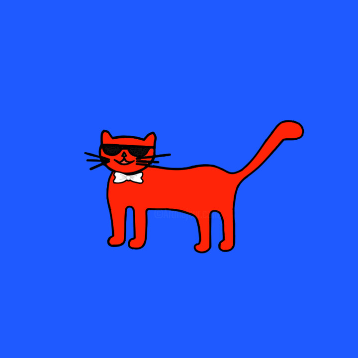 Grafika cyfrowa / sztuka generowana cyfrowo zatytułowany „Cats & Cats #31” autorstwa Lana Vereshchagina, Oryginalna praca, 2…