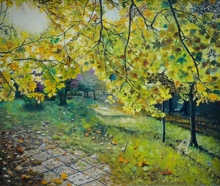 제목이 "autumn"인 미술작품 Tatiana Татьяна Lapina Лапина로, 원작, 기름