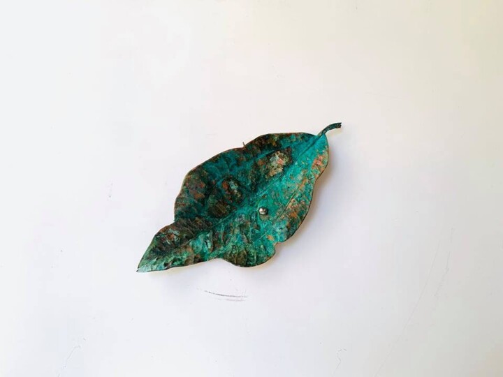 Sculpture titled "Solitary Frond" by Lasantha Epasinghe, Original Artwork, Metals