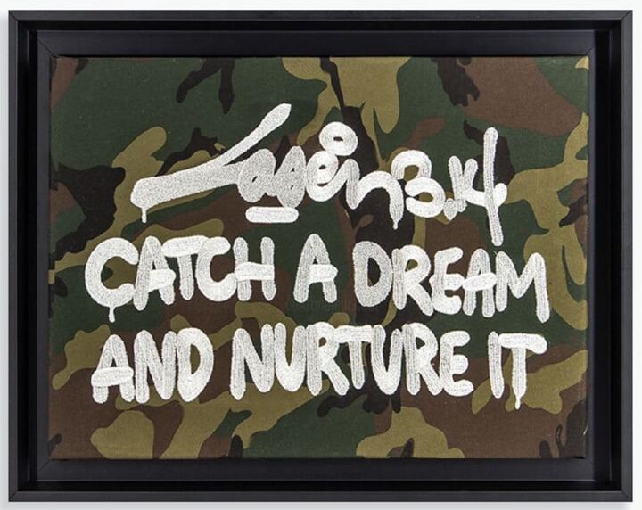 Arte têxtil intitulada "Catch A Dream And N…" por Laser 3.14, Obras de arte originais, Bordado