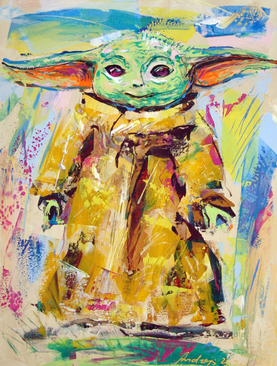 Baby Yoda Painting By Andrejs Bovtovics Artmajeur