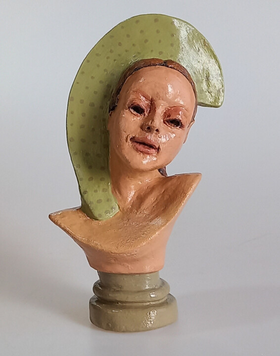 Sculptuur getiteld "Lady Voluta" door Laura Nehr, Origineel Kunstwerk, Terra cotta