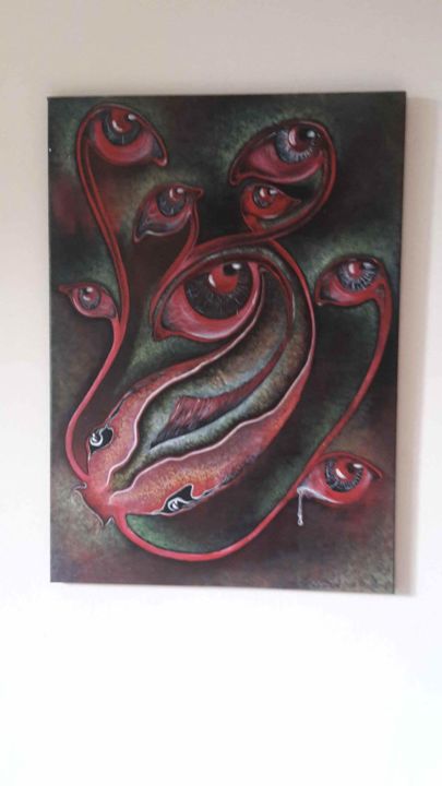 Schilderij getiteld "Tante vite .....ma…" door Laura Stoppani, Origineel Kunstwerk, Acryl