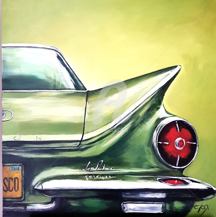 Peinture intitulée "Buick le Sandre" par Laurence Clerembaux, Œuvre d'art originale, Acrylique