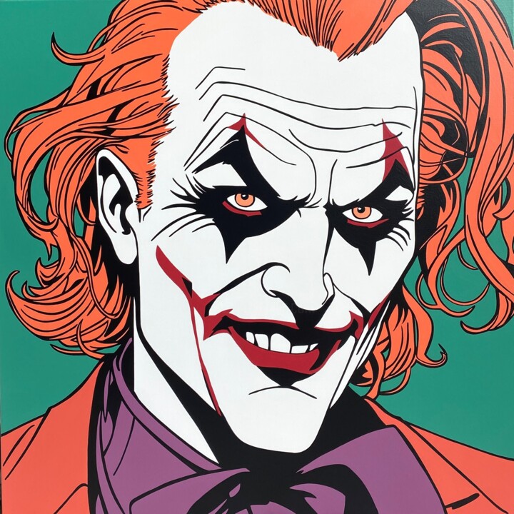 Painting titled "Joker IA" by Laurence Masson, Original Artwork, Acrylic