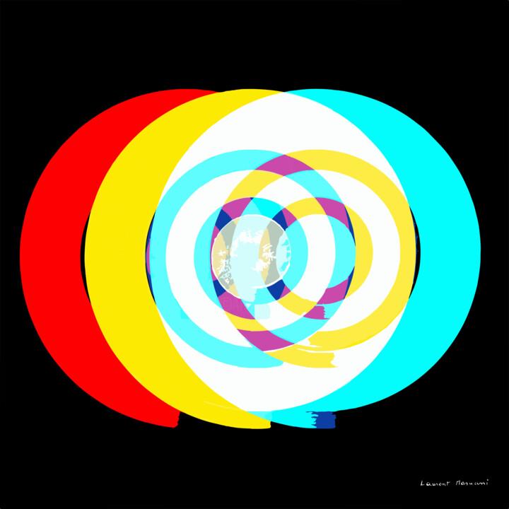 Grafika cyfrowa / sztuka generowana cyfrowo zatytułowany „spirales” autorstwa Laurent Maruani, Oryginalna praca, Malarstwo c…