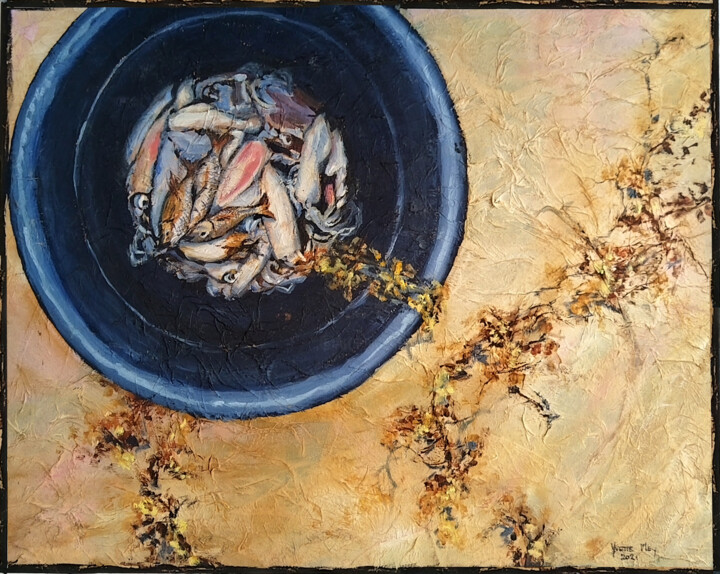 Malarstwo zatytułowany „''In the Bucket"” autorstwa Yvette Mey, Oryginalna praca, Olej