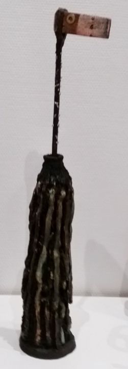 Skulptur mit dem Titel "Marée noire" von Laydev, Original-Kunstwerk, Keramik