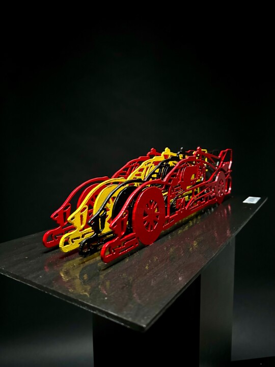 Sculpture intitulée "Ferrari 499p" par Lea Poncharal, Œuvre d'art originale, Acier inoxydable