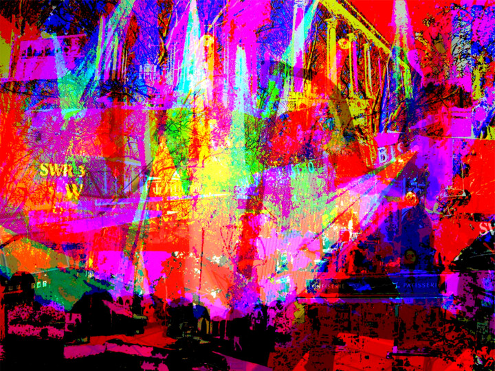 Digital Arts titled "Popfestival" by Lee Eggstein, Original Artwork, Acrylic