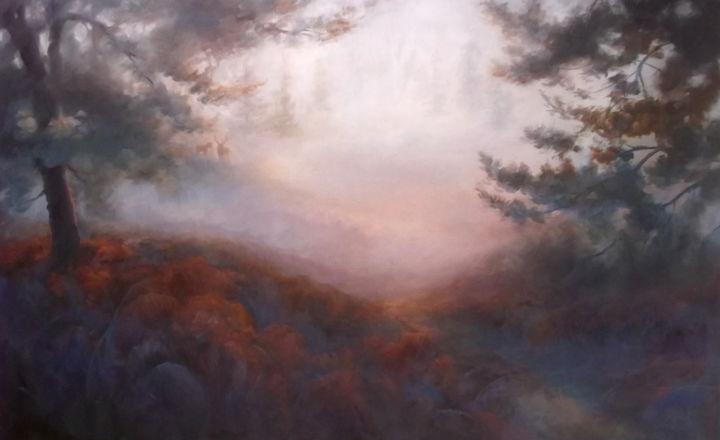 제목이 "Misty Pines"인 미술작품 Lee Campbell로, 원작, 기름