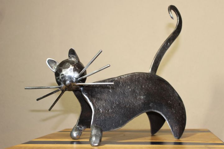 Chat, Sculpture by Le Métaliste