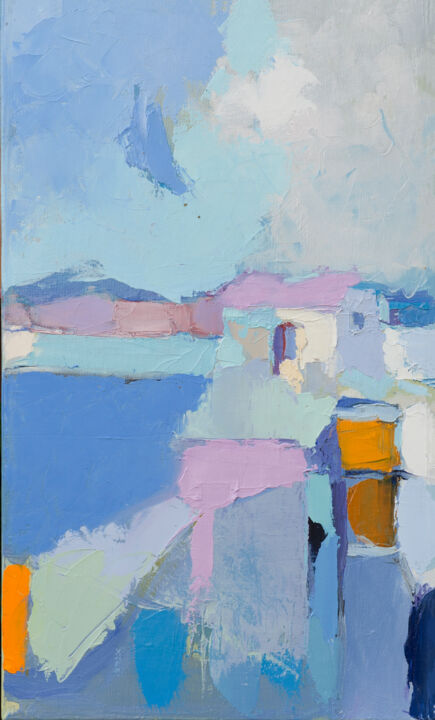 Картина под названием "View from the Windo…" - Еlena Shraibman, Подлинное произведение искусства, Масло