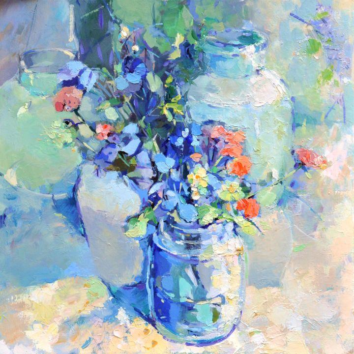 Painting titled "spring-oil-canvas-6…" by Elena Shraibman, Original Artwork