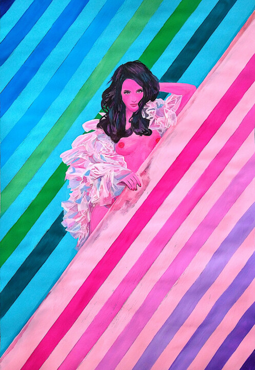Картина под названием "Orion Girl No 1 - M…" - Lena Snow, Подлинное произведение искусства, Акрил