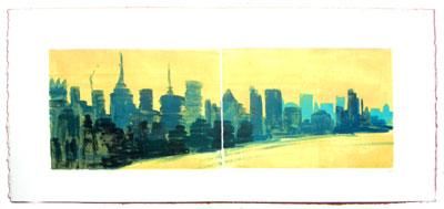 Printmaking titled "manhattan" by Yelena Aronson, Original Artwork