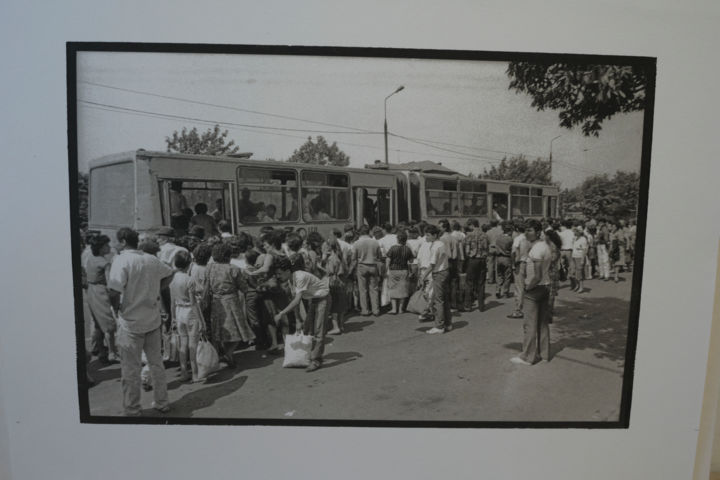 Photography titled "Buss 155 - Platinum…" by Leonard Radu Chioveanu, Original Artwork, Analog photography Mounted on Cardboa…