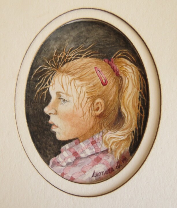 제목이 "Portrait of Tally"인 미술작품 Leonora De Lange로, 원작, 수채화