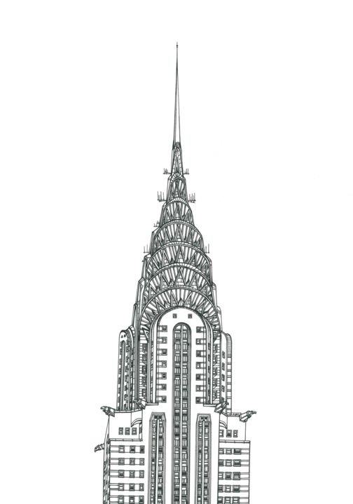 simple skyscraper drawing