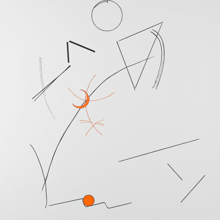 绘画 标题为“l'homme qui marche…” 由Fred L'Experimentateur, 原创艺术品, 丙烯