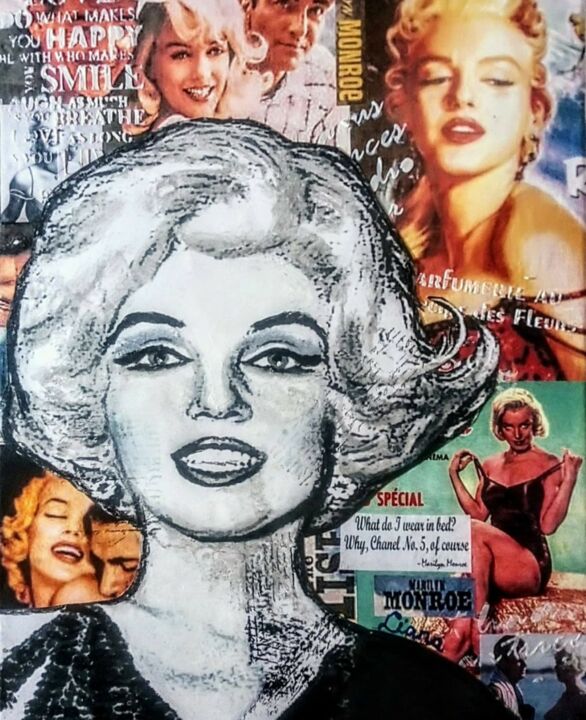 "Marilyn Monroe with…" başlıklı Dijital Sanat Liana Romeijn tarafından, Orijinal sanat, Akrilik
