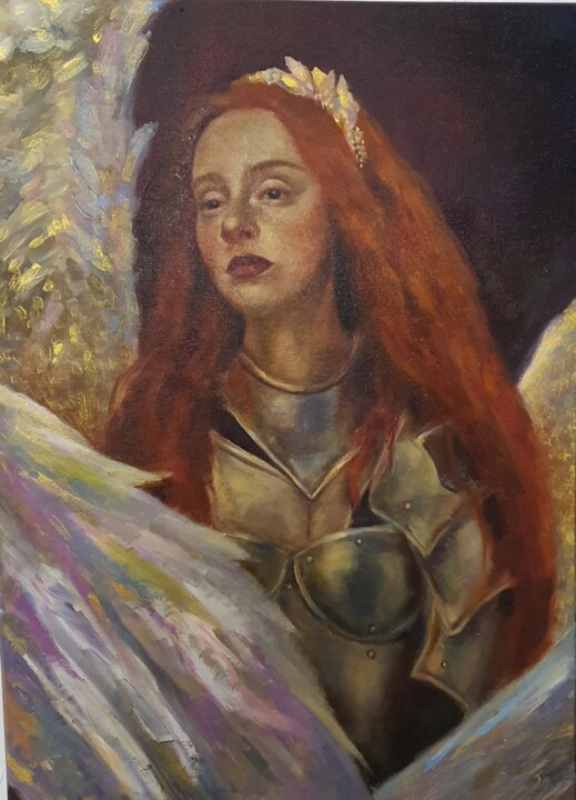 Painting titled "Ангелина" by Lika Meller, Original Artwork, Oil