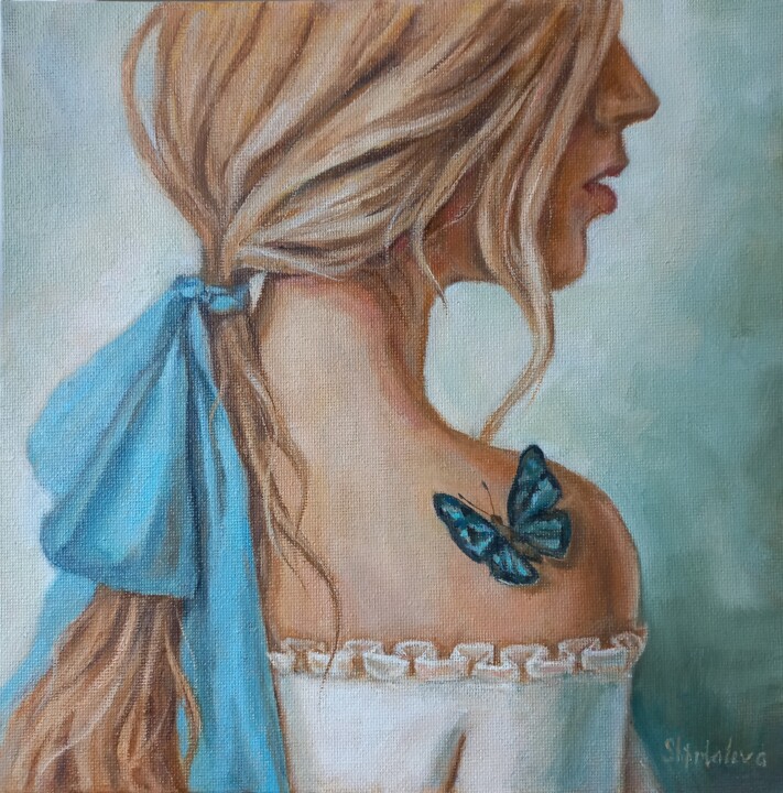 Malarstwo zatytułowany „Butterfly” autorstwa Liliia Shpitaleva, Oryginalna praca, Olej