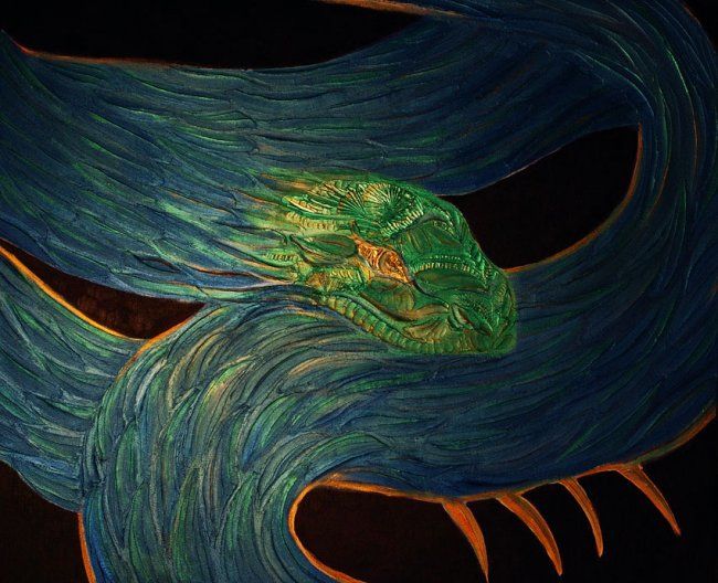 绘画 标题为“Ahura Mazda” 由Lily Gale, 原创艺术品, 油