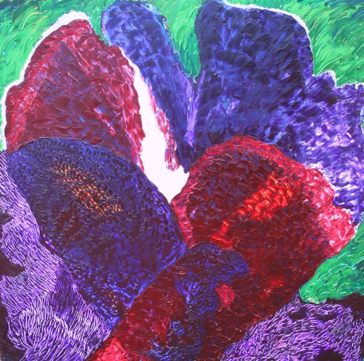 Pintura titulada "corazon-corazon.jpg" por Mildred Collazo, Obra de arte original, Oleo