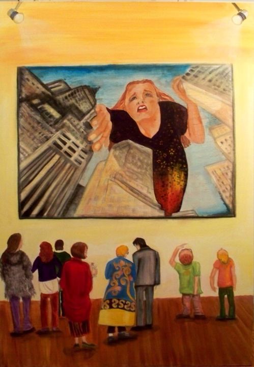 Disegno intitolato "MY NY - BreakiThrou…" da Limor Golan Nesher, Opera d'arte originale
