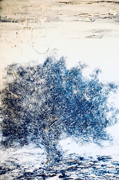 제목이 "Albero nella neve"인 미술작품 Lino Scerbo로, 원작, 아크릴 나무 들것 프레임에 장착됨