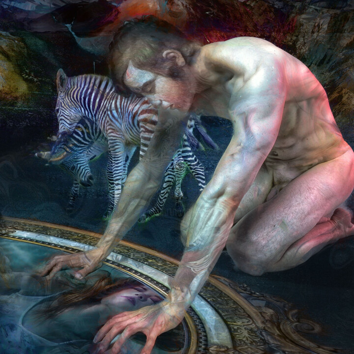 Arts numériques intitulée "Narcisse III" par Lionel Morateur, Œuvre d'art originale, Photographie numérique