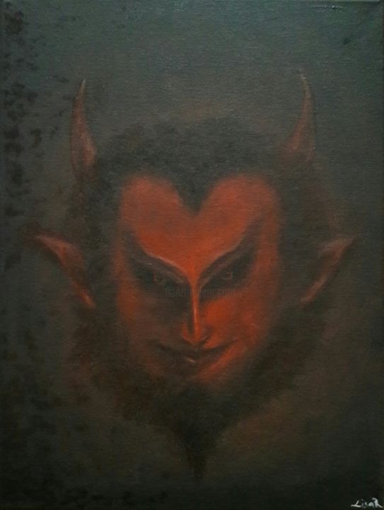 devil oil painting